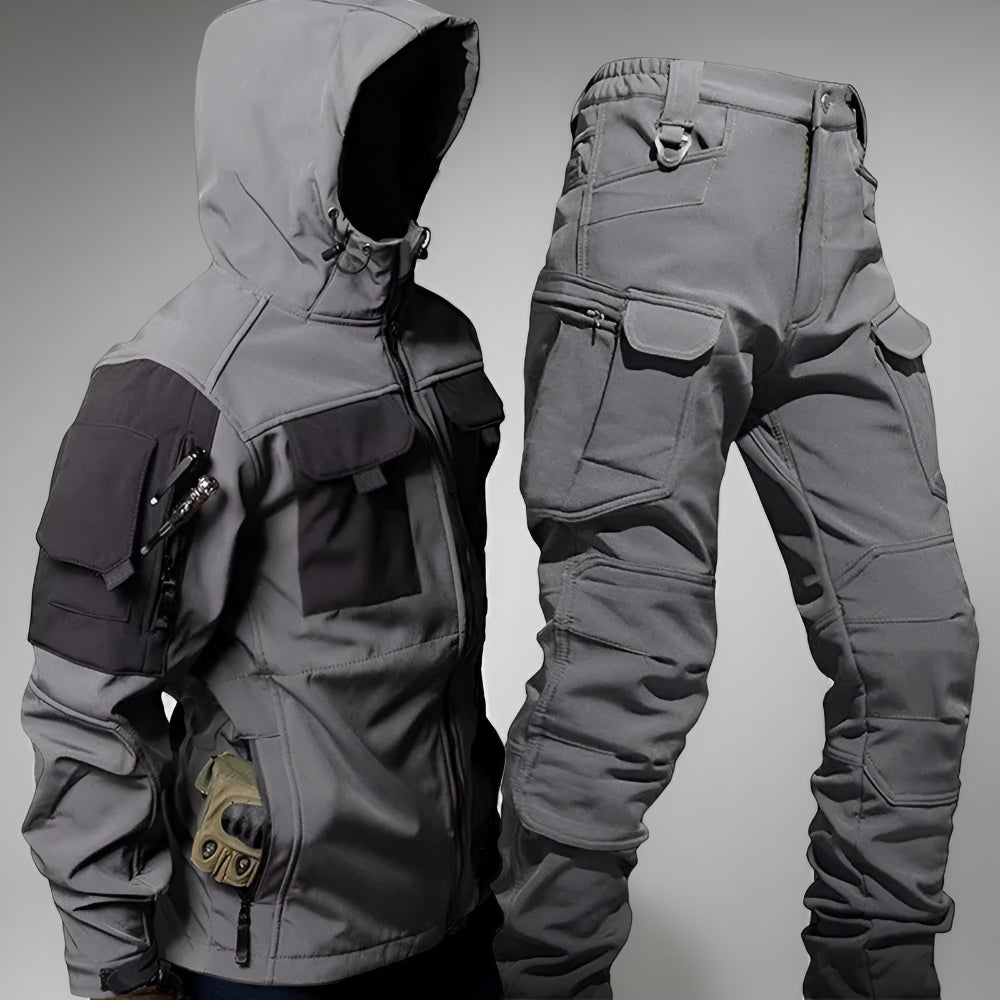 Ortekor Tactical Outdoor Set | Rugged Hiking Pants for Men with Multi-Pocket Design | Versatile Work Jacket for Harsh Environments