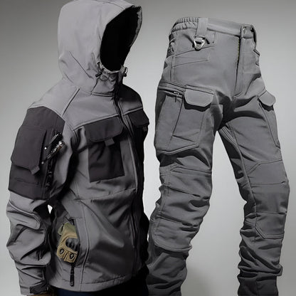 Ortekor Tactical Outdoor Set | Rugged Hiking Pants for Men with Multi-Pocket Design | Versatile Work Jacket for Harsh Environments
