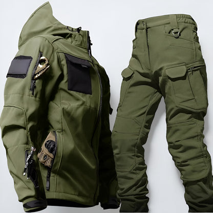 Ortekor Tactical Outdoor Set | Rugged Hiking Pants for Men with Multi-Pocket Design | Versatile Work Jacket for Harsh Environments