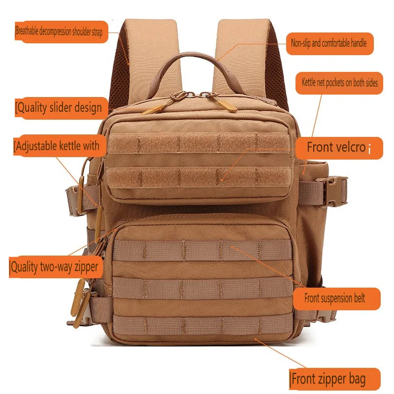 Tactivo Mini-Rucksack 9L | Compact MOLLE Backpack with Durable Design | Ideal for Hiking and EDC