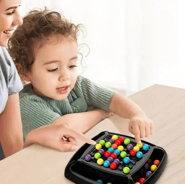 Jeu de société de stratégie et de logique pour deux joueurs, enfants et adultes – Développe la pensée critique et les compétences en résolution de problèmes avec 80 pièces colorées