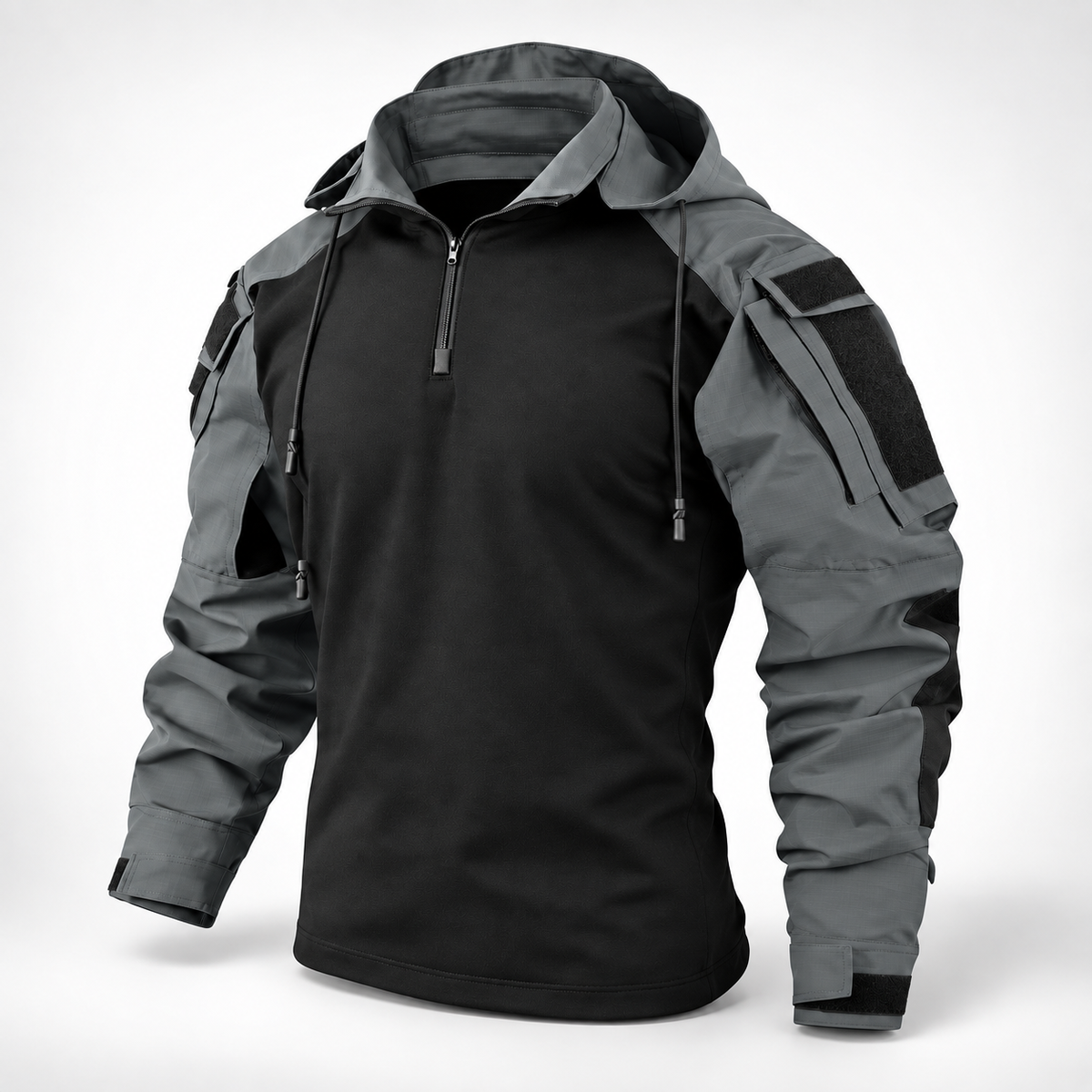 Water-Repellent Windproof Tactical Jacket for Men Outdoor Hiking Camping Everyday Wear Military Style Lightweight Polyester Coat