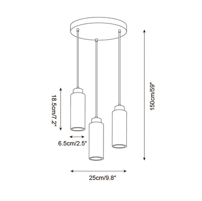 Stone Cylinder Hanging Fixture Natural Wood Accent LED Warm Glow Dining Room Kitchen Island Entryway Ceiling Light 10 inch Neutral Tone Mini