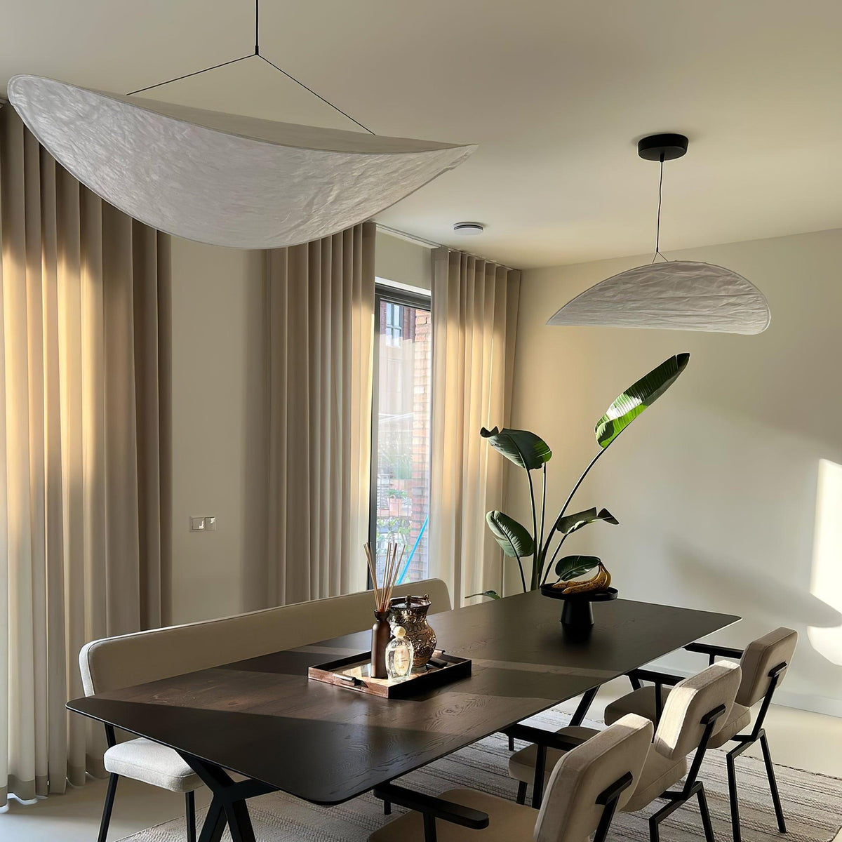 Cloud Paper Ceiling Fixture 24-Inch Hanging Lamp Modern Overhead Lighting for Dining Kitchen Living Room Adjustable Height LED