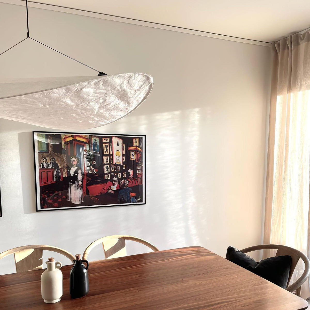 Cloud Paper Ceiling Fixture 24-Inch Hanging Lamp Modern Overhead Lighting for Dining Kitchen Living Room Adjustable Height LED