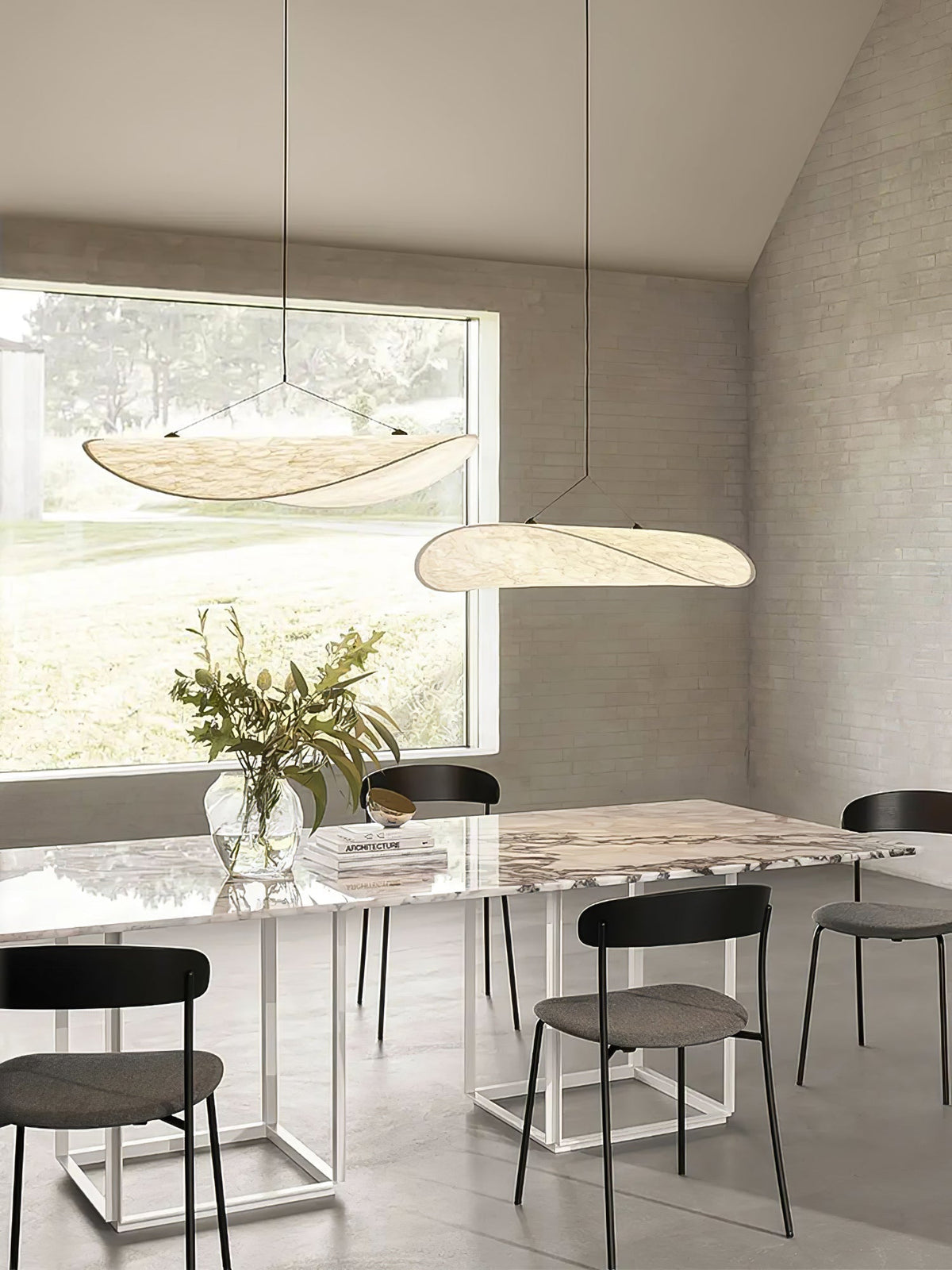 Oversized Paper Drum Shade Hanging Light Fixture Adjustable Height Contemporary Kitchen Island Chandelier Dining Room Ceiling Suspension Lam