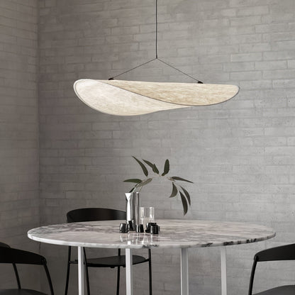 Oversized Paper Drum Shade Hanging Light Fixture Adjustable Height Contemporary Kitchen Island Chandelier Dining Room Ceiling Suspension Lam
