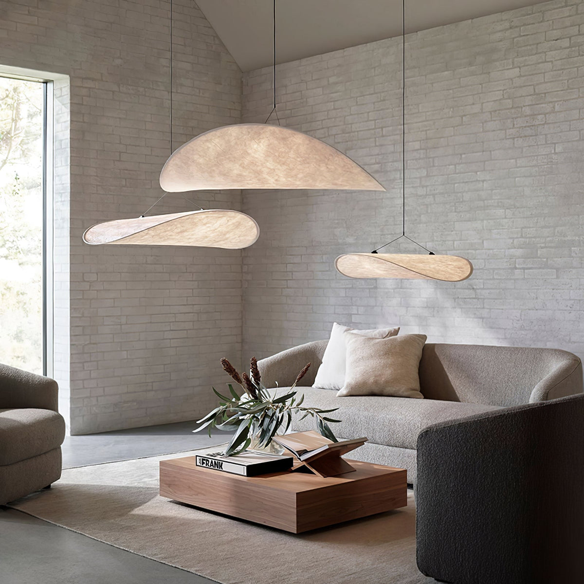 Oversized Paper Drum Shade Hanging Light Fixture Adjustable Height Contemporary Kitchen Island Chandelier Dining Room Ceiling Suspension Lam