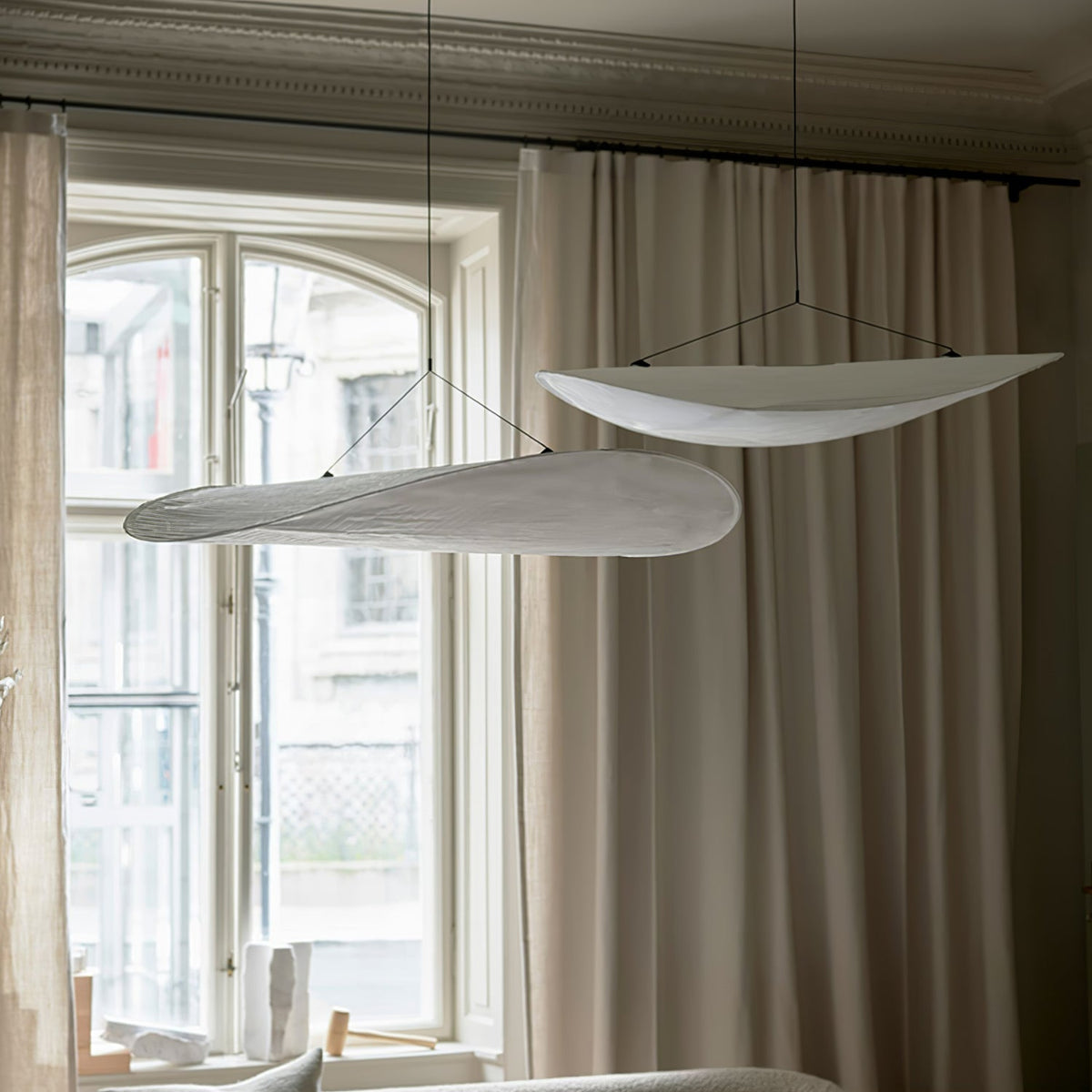 Oversized Paper Drum Shade Hanging Light Fixture Adjustable Height Contemporary Kitchen Island Chandelier Dining Room Ceiling Suspension Lam