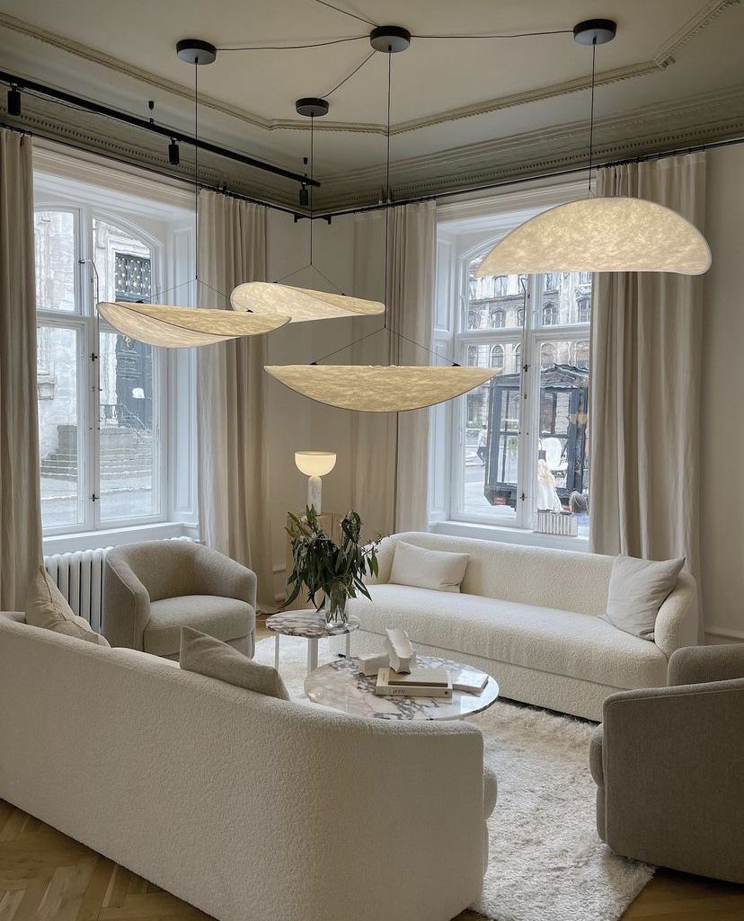 Oversized Paper Drum Shade Hanging Light Fixture Adjustable Height Contemporary Kitchen Island Chandelier Dining Room Ceiling Suspension Lam