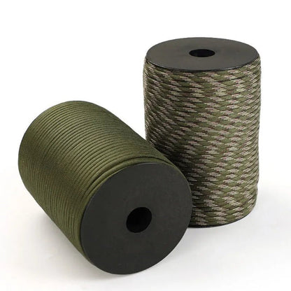TerraStrong | Paracorde de qualité militaire de 100 m avec une résistance de 550 lb | Corde polyvalente pour la survie en plein air