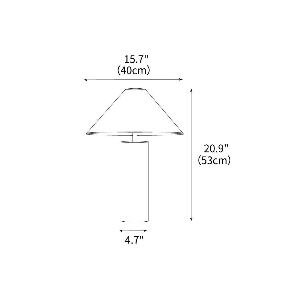 Fabric Shade Bedside Lamp with Metal Base 16-Inch White Reading Light for Nightstands Desks Home Office Bedroom