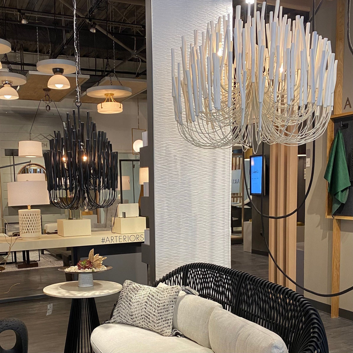 Layered Stick Pendant Light Fixture Metal Construction Adjustable Height Dining Room Entryway Foyer Modern Overhead Illumination Statement P