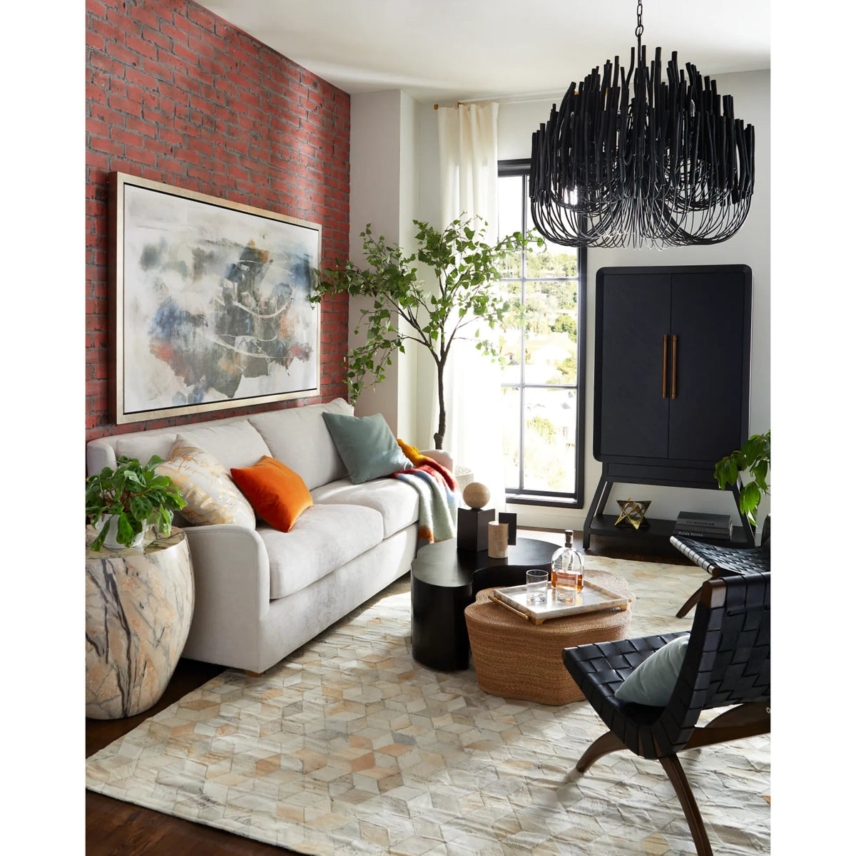 Layered Stick Pendant Light Fixture Metal Construction Adjustable Height Dining Room Entryway Foyer Modern Overhead Illumination Statement P