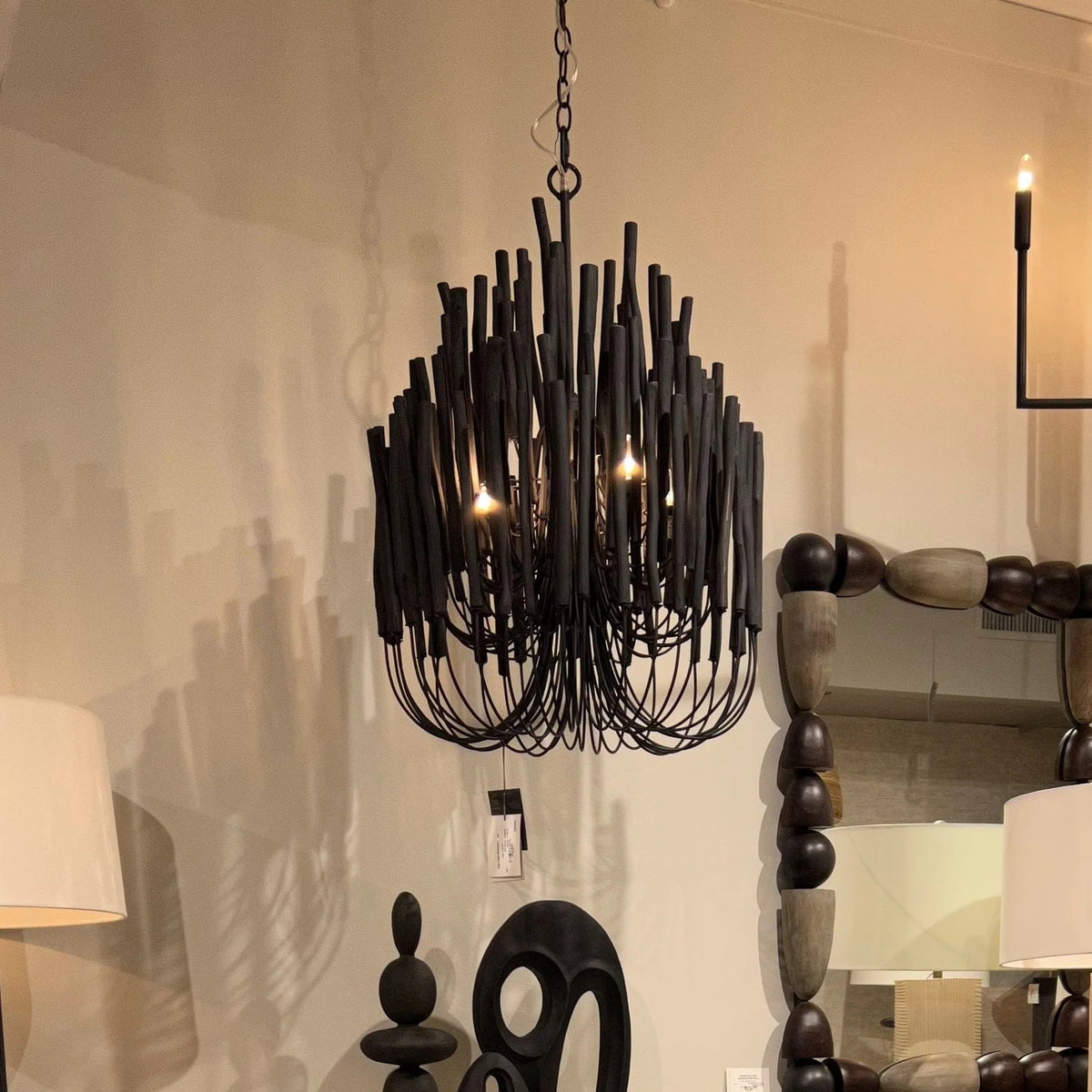Layered Stick Pendant Light Fixture Metal Construction Adjustable Height Dining Room Entryway Foyer Modern Overhead Illumination Statement P