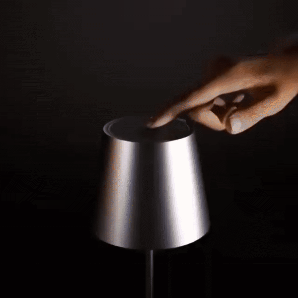 Lampe de table LED rechargeable et portable avec variateur d'intensité – Lampe de bureau sans fil à piles pour salon, chambre, terrasse et restaurant
