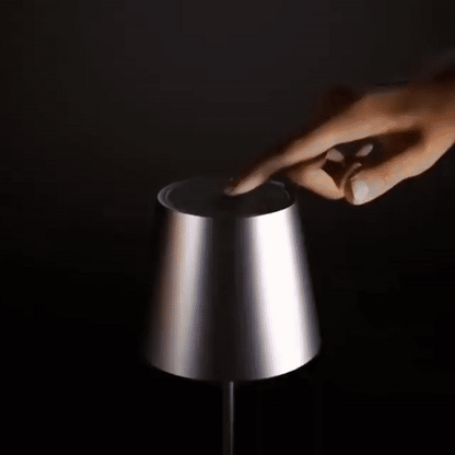 Lampe de table LED rechargeable et portable avec variateur d'intensité – Lampe de bureau sans fil à piles pour salon, chambre, terrasse et restaurant