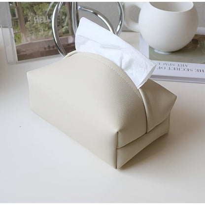 Tivara Tissue Holder - Durable PU Leather, Compact for Car and Home