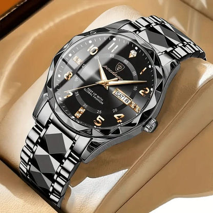 Men's Titanium Alloy Sports Watch – Waterproof Minimalist Analog Wristwatch with Adjustable Metal Band for Everyday Active Wear