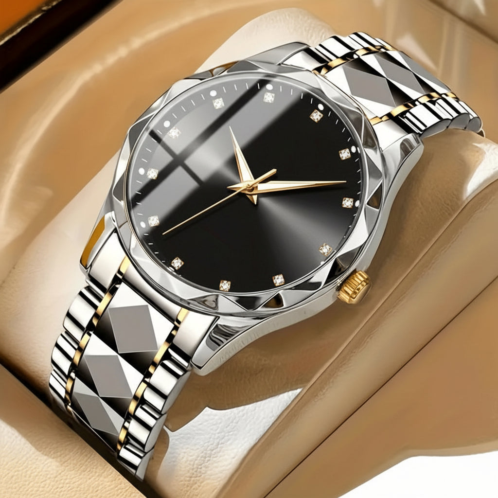 Mens Watches Titanium Sports Watch with Chronograph and Alarm, Water Resistant Watch for Men with Dual Display