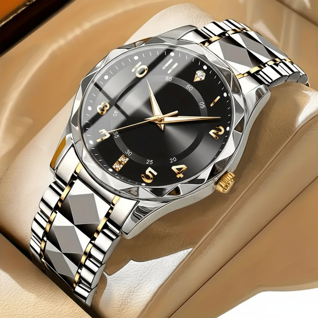 Titanium Sports Watch | Multifunction Chronograph with Dual Display | Durable Design for Everyday Performance
