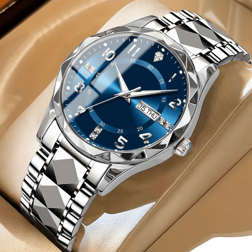 Titanium Sports Watch | Multifunction Chronograph with Dual Display | Durable Design for Everyday Performance