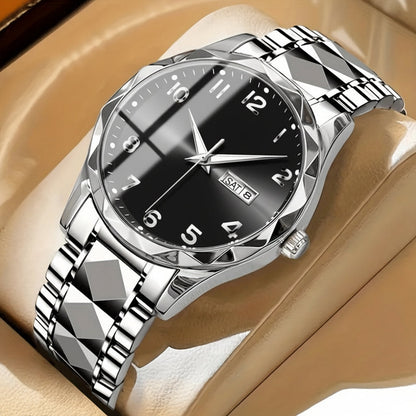 Mens Watches Titanium Sports Watch with Chronograph and Alarm, Water Resistant Watch for Men with Dual Display
