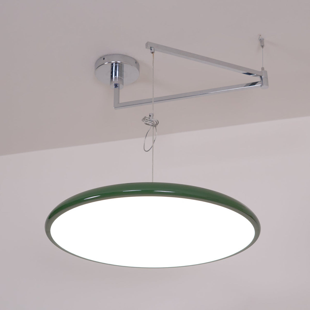 Swing-Arm Chandelier with Integrated LEDs for Kitchen Island, Dining Table & Home Office – Metal Shade, Adjustable Height