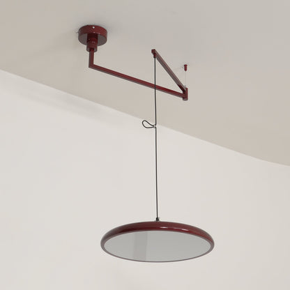 Swing-Arm Chandelier with Integrated LEDs for Kitchen Island, Dining Table & Home Office – Metal Shade, Adjustable Height