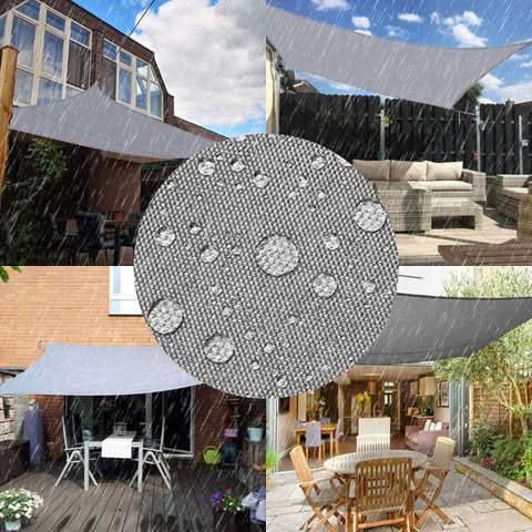 Voile d'ombrage ShadeGuard – Voile d'ombrage imperméable – Protection extérieure contre les UV et la pluie