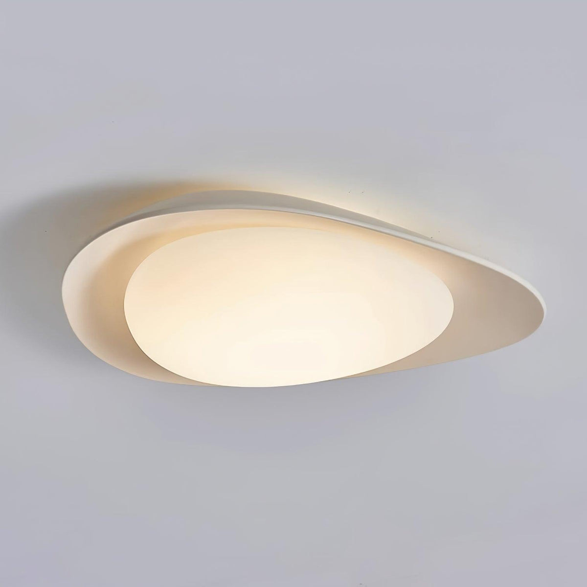 Flush Mount Ceiling Light Botanical Leaf Design Green 16 Inch Adjustable LED for Bedroom Kitchen Dining Room Natural Decor