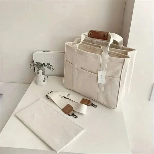Canvas Tote Bags, Durable Tote Bag for Shopping and Grocery, Work Bag with Comfortable Handles, Everyday Canvas Bag