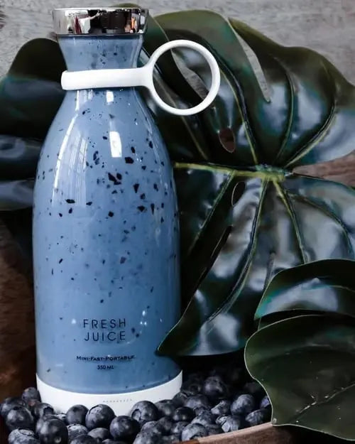 Portable Rechargeable Blender Bottle 13.5 fl oz USB Personal Smoothie Maker 6-Blade Stainless Steel BPA-Free for Travel Gym Office Shakes