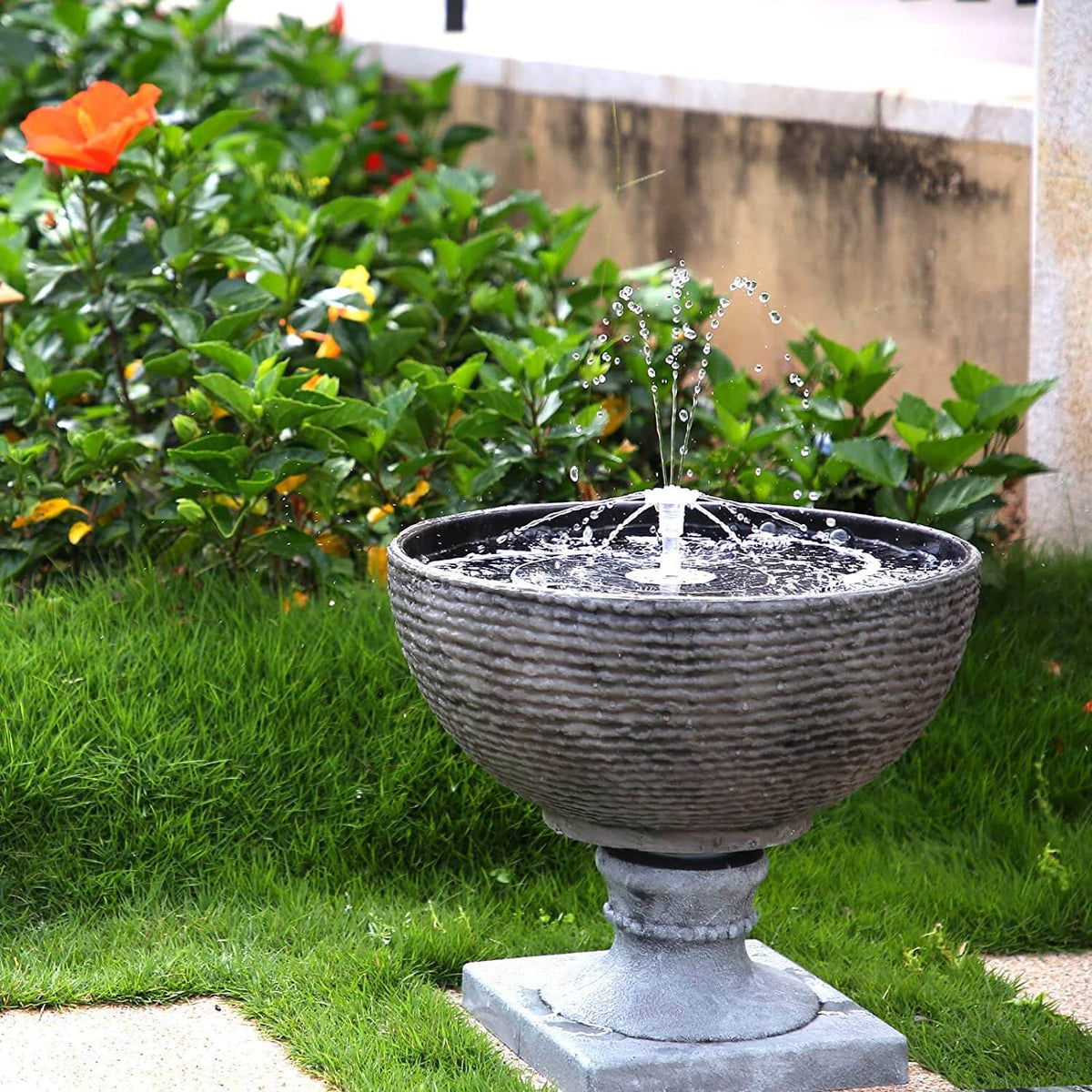 Tranquil Oasis | Solar-Powered Water Fountain with Adjustable Spray | Eco-Friendly Outdoor Decor