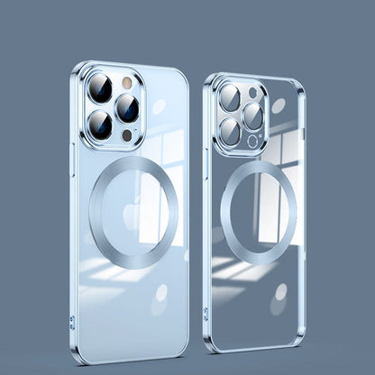 Crystal Clear iPhone Case MagSafe Compatible with Tempered Glass Camera Shield for 11-17 Series Pro Max Plus Air