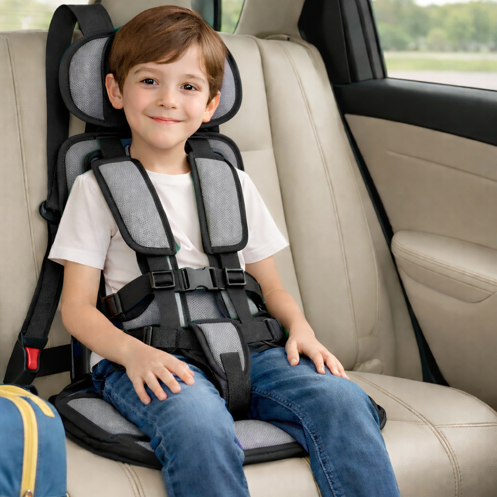 Ortekor Travel Buddy | Siège auto rehausseur portable avec harnais 5 points | Conception légère pour des voyages d'enfants en toute sécurité