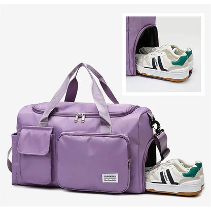 Travel Essentials | Multi-Pocket Gym Duffle Bag with Waterproof Design | Versatile Carrying for Organized Adventures