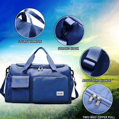 Travel Essentials | Multi-Pocket Gym Duffle Bag with Waterproof Design | Versatile Carrying for Organized Adventures