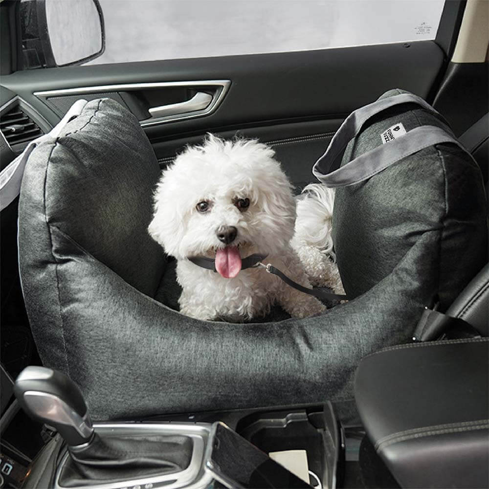 Travelpup | Dog Seat Bed with Adjustable Safety Straps | Comfortable and Secure Car Rides