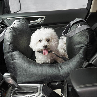 Travelpup | Dog Seat Bed with Adjustable Safety Straps | Comfortable and Secure Car Rides