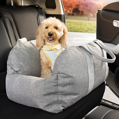 Travelpup | Dog Seat Bed with Adjustable Safety Straps | Comfortable and Secure Car Rides