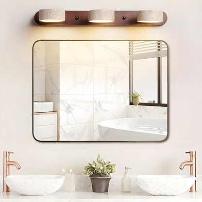 Applique murale LED en pierre et bois, intensité variable, 3 températures de couleur, luminaire moderne pour couloir, chambre ou salon, accent décoratif, texture naturelle, minimaliste