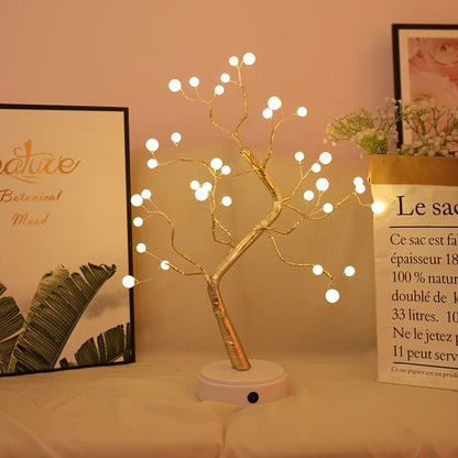 Tree of Light Table Lamp – Elegant Nature-Inspired LED Design with Wireless Technology for Home Décor