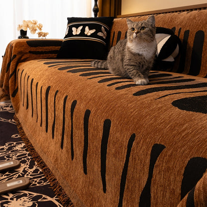 Tribal Chenille Sofa Cover - Soft Microfiber, Stylish Protection