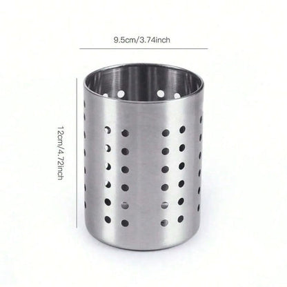 Trivena Kitchen Organizer - Stainless Steel Cutlery Tray with Drainage