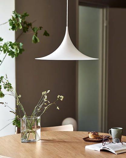 Metal Dome Drop Ceiling Fixture for Kitchen Island & Dining Table – Cord-Adjustable Contemporary Hanging Light with E26 Socket in Black, Whi