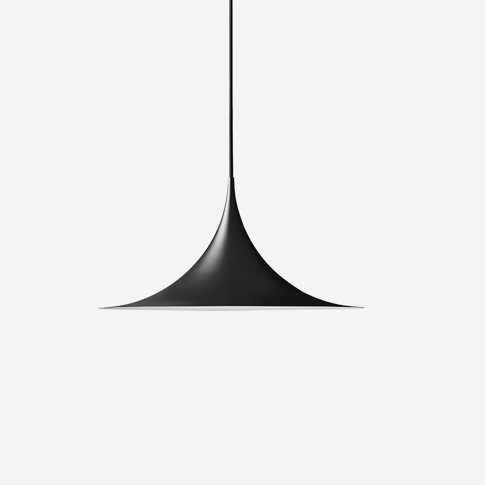 Metal Dome Drop Ceiling Fixture for Kitchen Island & Dining Table – Cord-Adjustable Contemporary Hanging Light with E26 Socket in Black, Whi