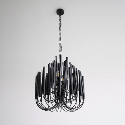 Layered Stick Pendant Light Fixture Metal Construction Adjustable Height Dining Room Entryway Foyer Modern Overhead Illumination Statement P