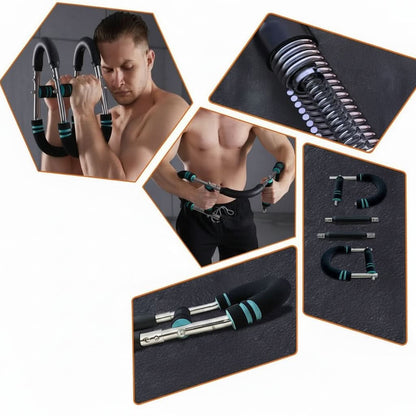 POWERFLEX – Adjustable Resistance Training Bar Arm Chest Strength Trainer