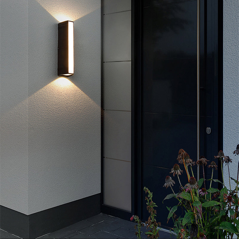 Outdoor Wall Light LED Waterproof Aluminum Modern Black for Patio Garden Entryway Exterior Lighting Fixture